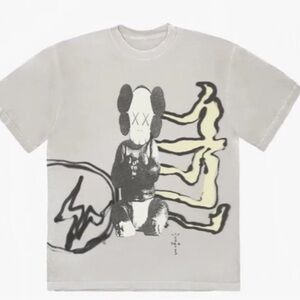 TRAVIS SCOTT CACTUS JACK + KAWS FOR FRAGMENT SHORT SLEEVE TEE AGED YELLOW